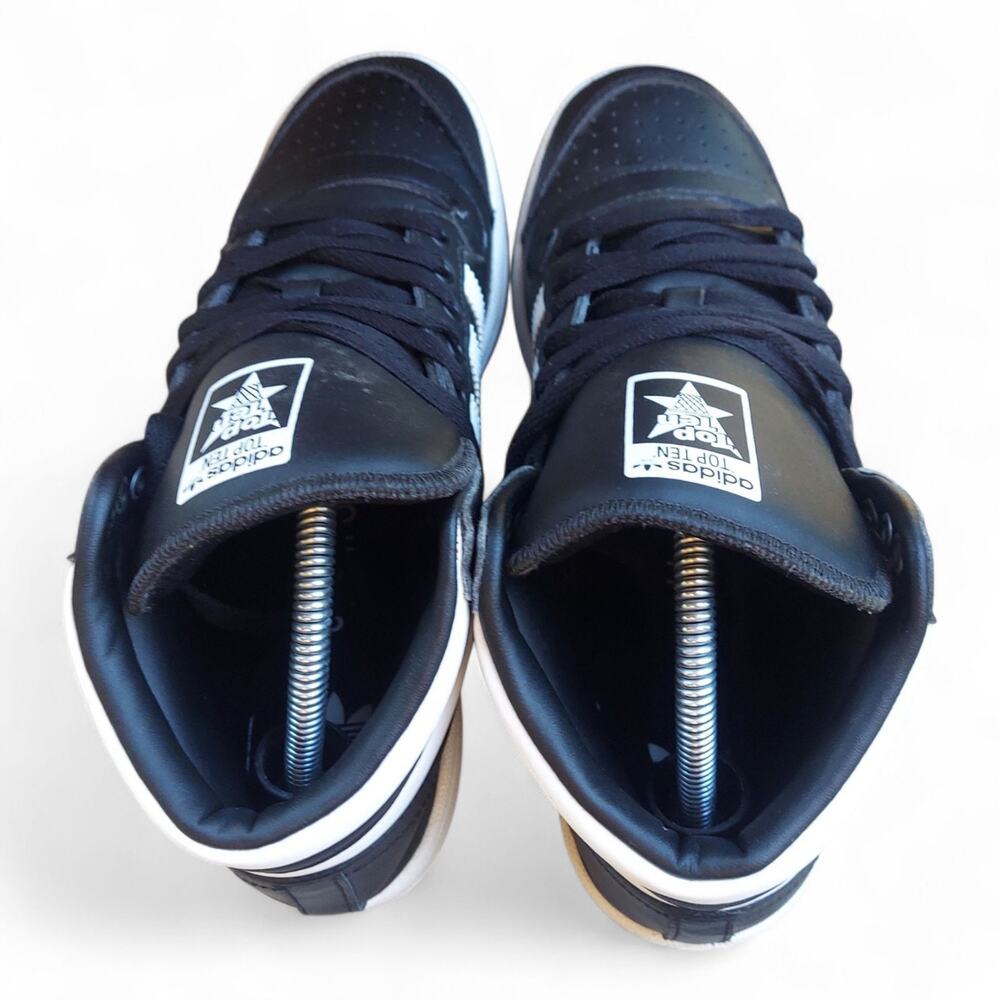 Adidas Top Ten Retro Black White Size 7 Men's Basketball Sneakers - Picture 7 of 10